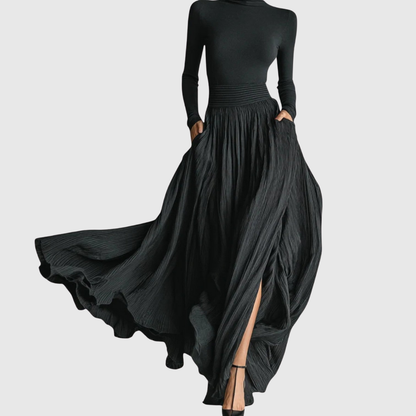CERYNN | HIGH WAIST MAXI SKIRT PLUS SHIRT