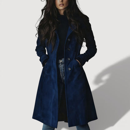 EEVS | SUEDE TRENCH COAT FOR WOMEN