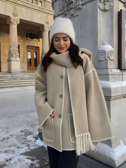 ZYRA | FRINGED SCARF JACKET