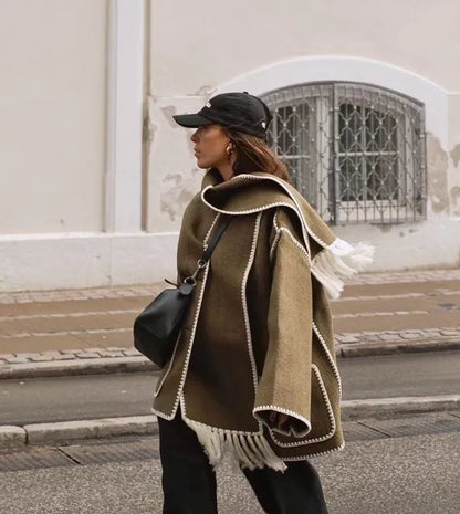 ZYRA | FRINGED SCARF JACKET